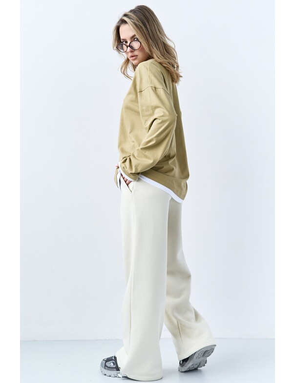 Лонгслив оверсайз двошаровий