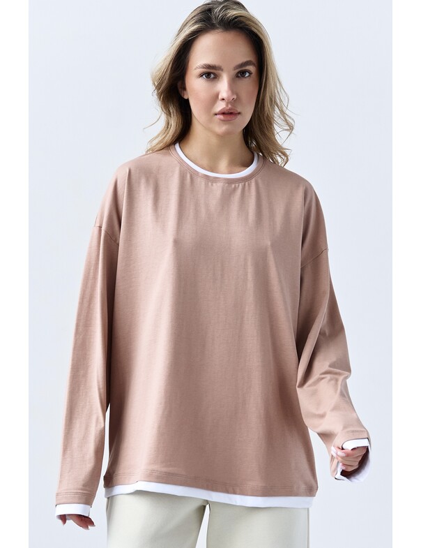 Лонгслів оверсайз двохшаровий