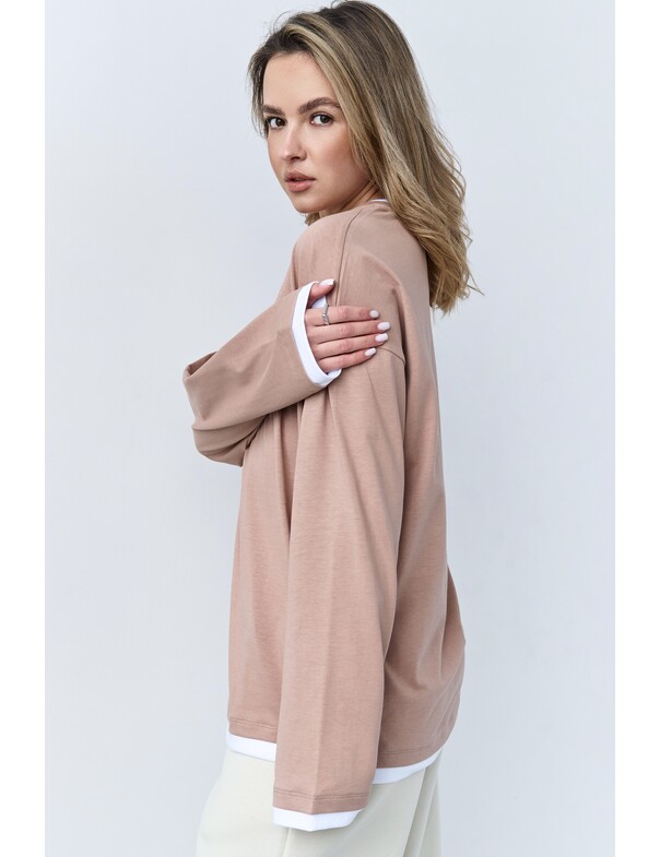 Лонгслив оверсайз двошаровий