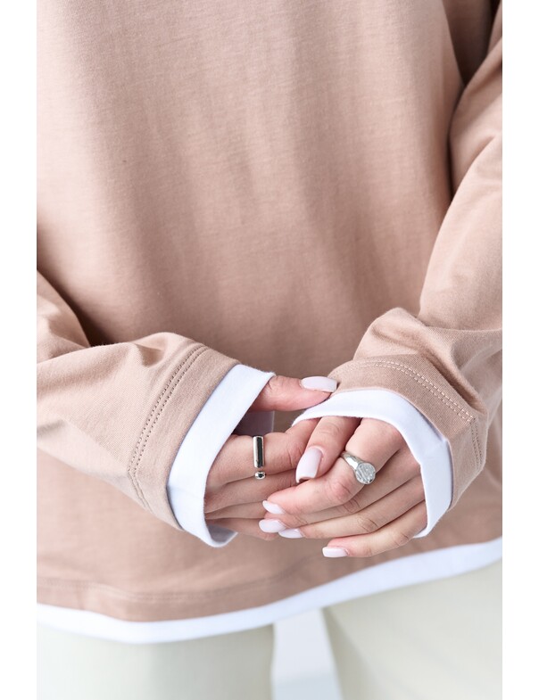 Лонгслив оверсайз двошаровий