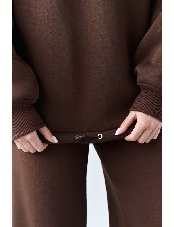 Унісекс оверсайз худі з рельєфами на стяжках на флісі