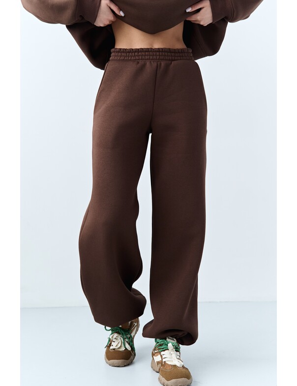 Унисекс штани премиум на стяжках на флисе