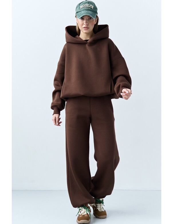 Унісекс штани преміум на стяжках на флісі