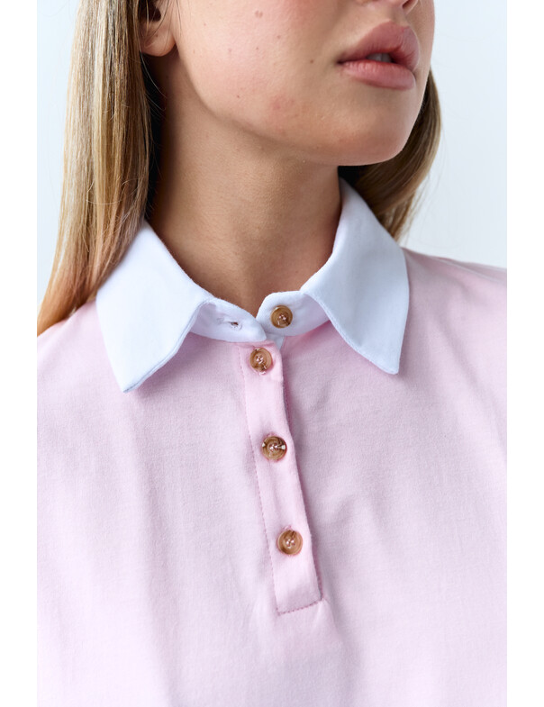 Лонгслив оверсайз с воротником