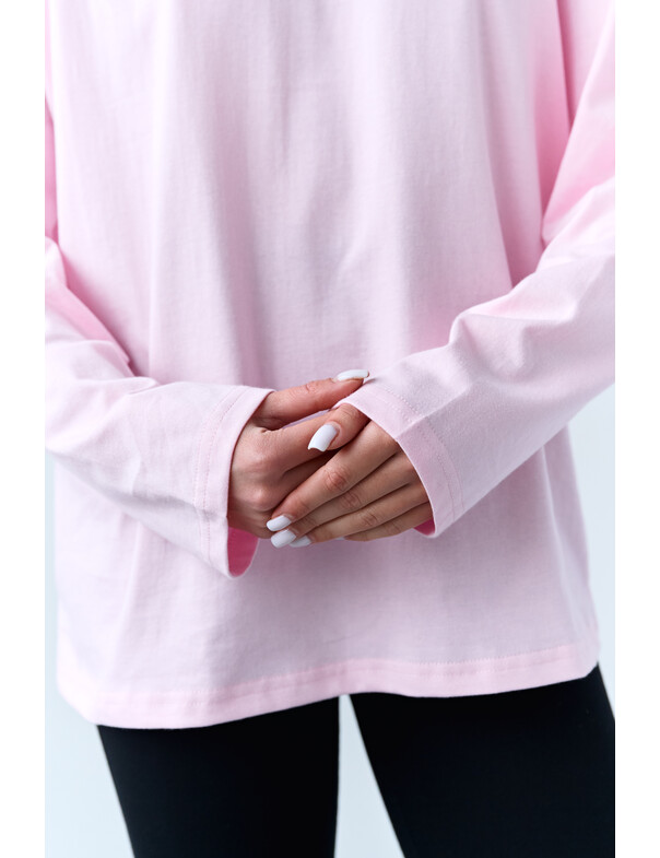 Лонгслив оверсайз с воротником