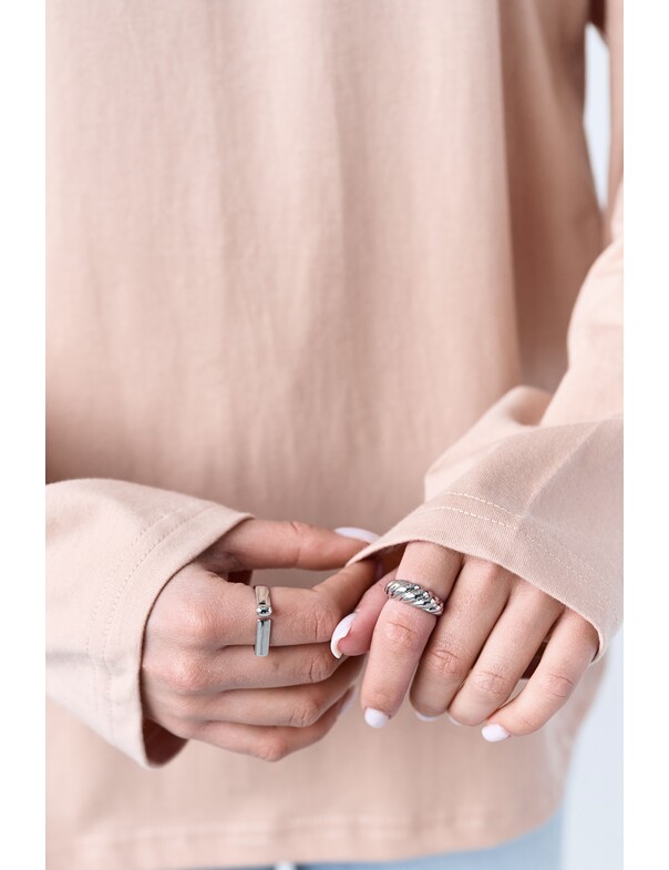 Лонгслів оверсайз з коміром