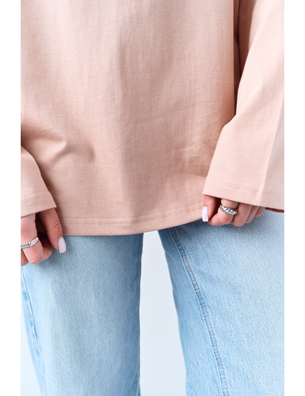 Лонгслив оверсайз с воротником