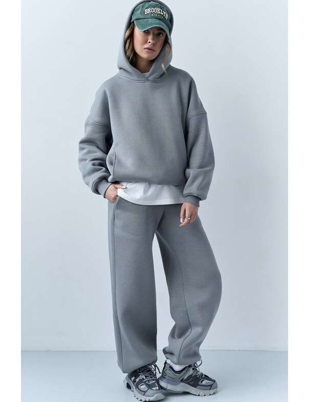 Унисекс штани премиум на стяжках на флисе