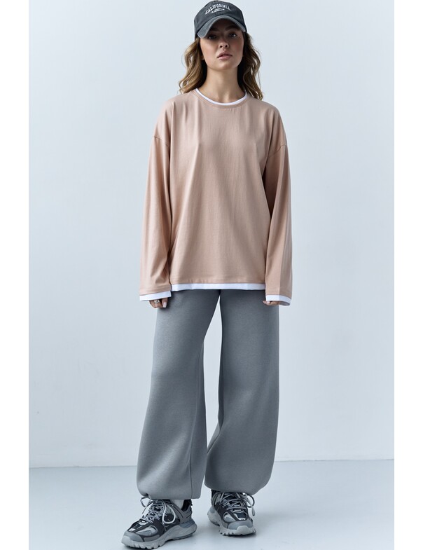 Лонгслів оверсайз двохшаровий