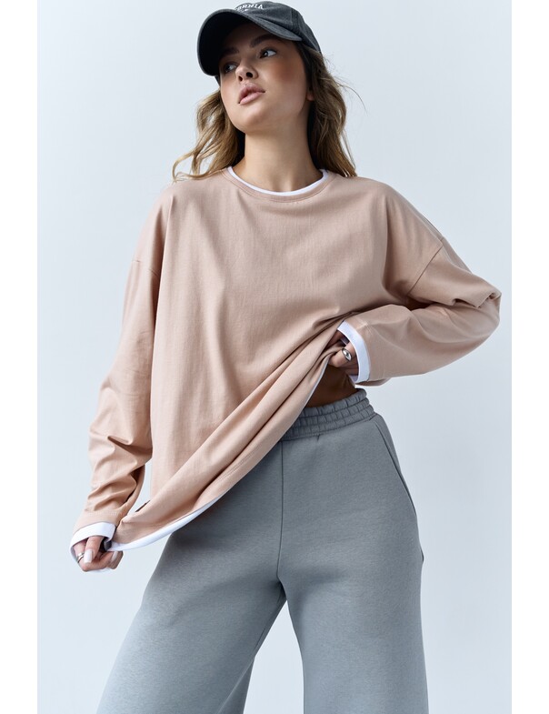 Лонгслів оверсайз двохшаровий