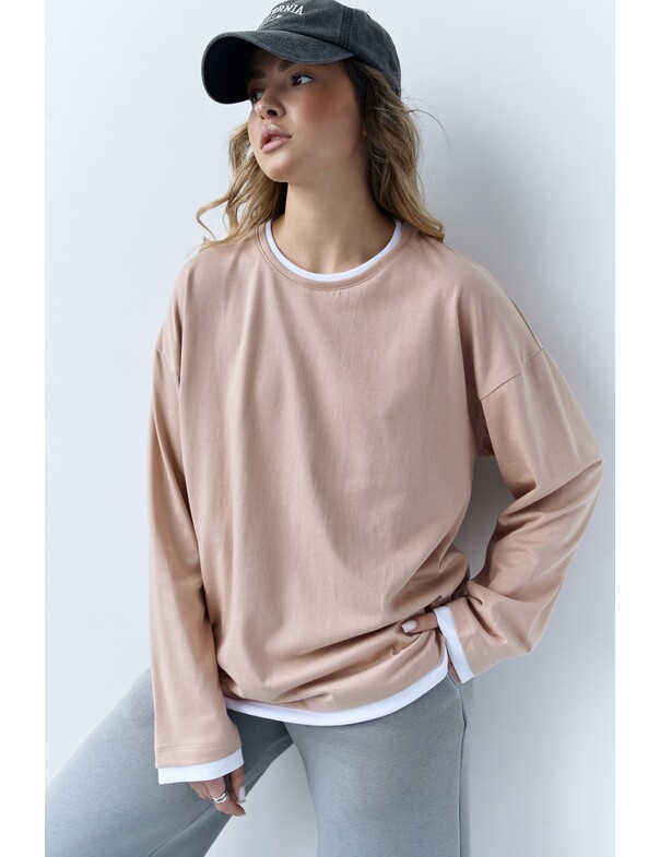 Лонгслів оверсайз двохшаровий