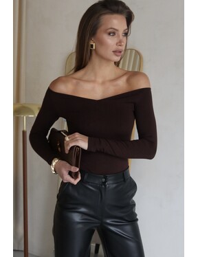 Лонгслив с открытыми плечами