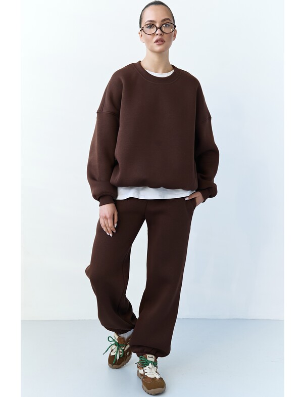 Унисекс свитшот премиум со стяжкой на флисе