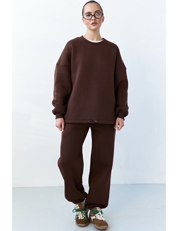 Унисекс свитшот премиум со стяжкой на флисе