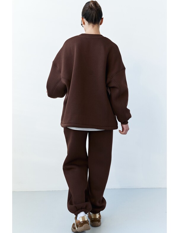 Унисекс свитшот премиум со стяжкой на флисе