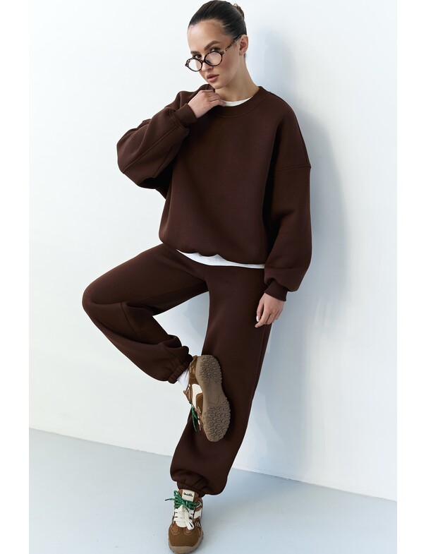 Унисекс джогеры оверсайз с начесом