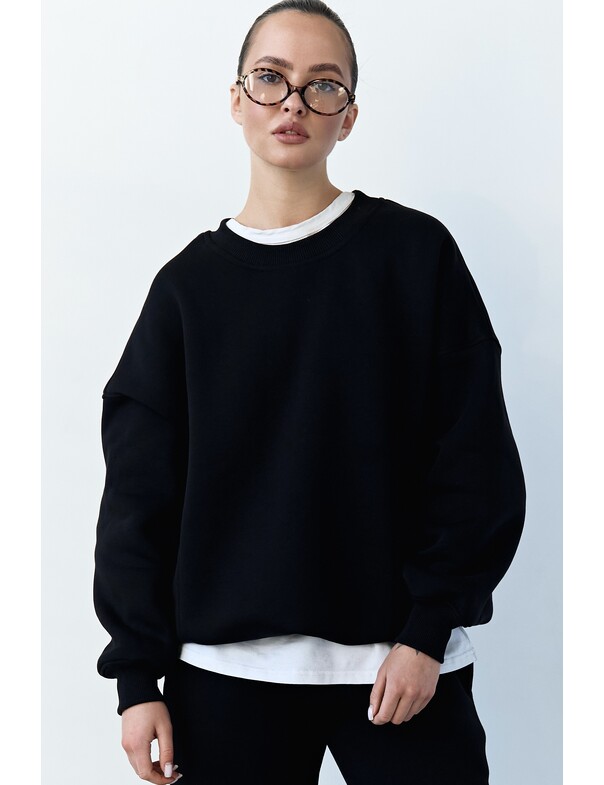 Унисекс свитшот премиум со стяжкой на флисе