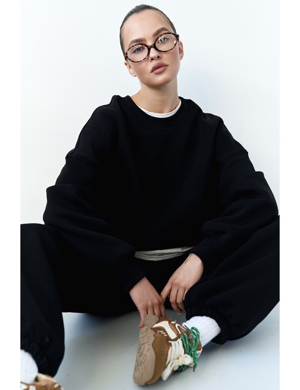 Унисекс свитшот премиум со стяжкой на флисе