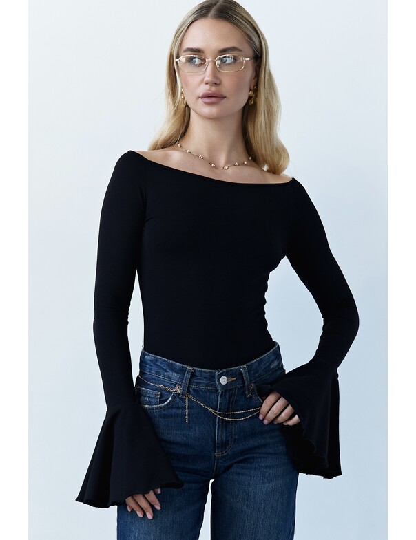 Лонгслів з воланами