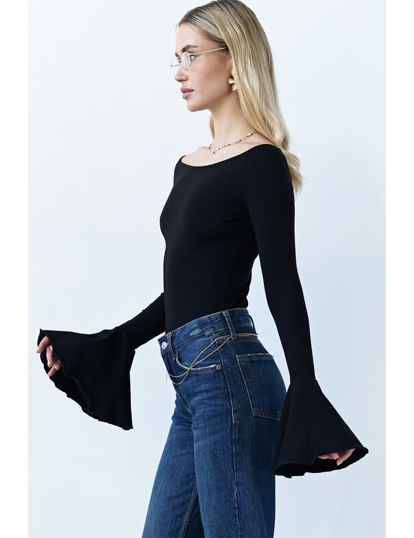 Лонгслів з воланами