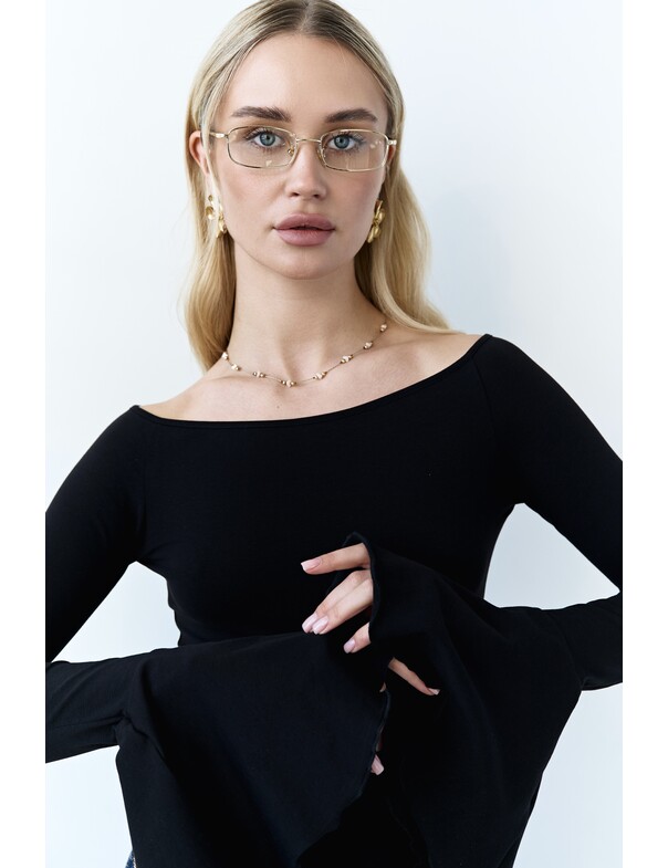 Лонгслів з воланами