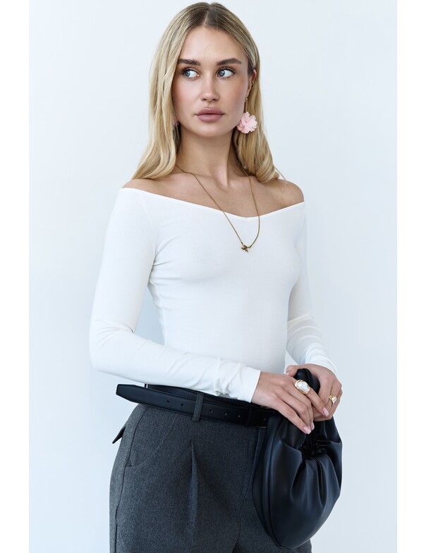 Лонгслів з відкритими плечима