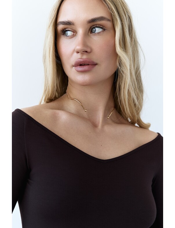 Лонгслів з відкритими плечима