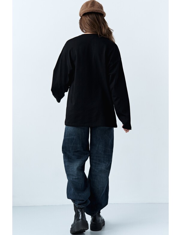 Лонгслив плотный оверсайз