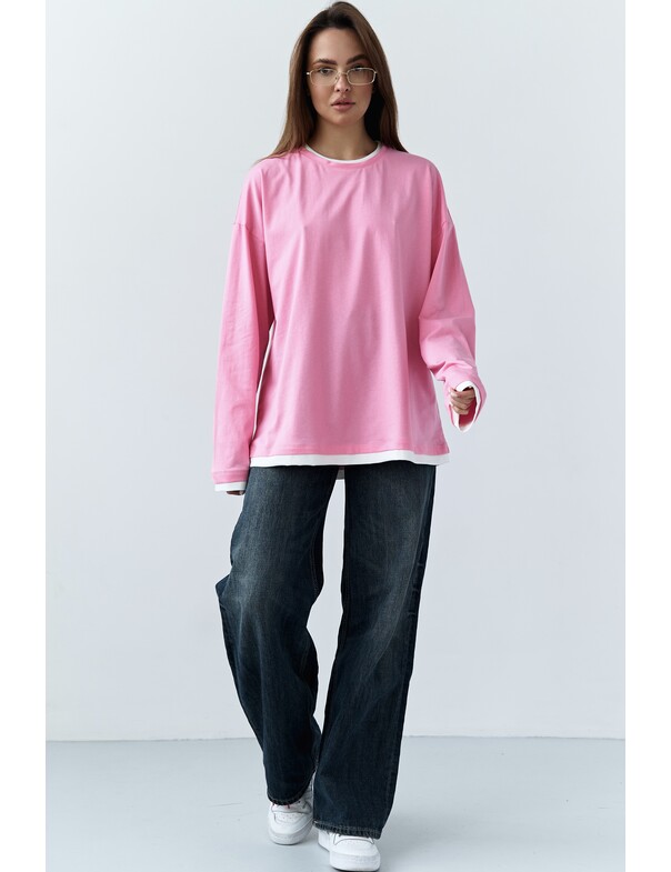 Лонгслив оверсайз двошаровий