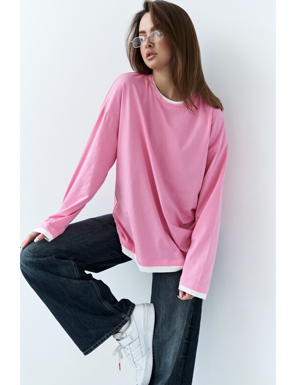 Лонгслив оверсайз двошаровий