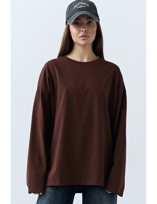 Лонгслив плотный оверсайз