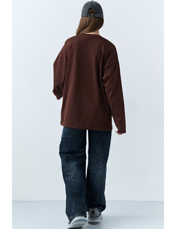 Лонгслив плотный оверсайз