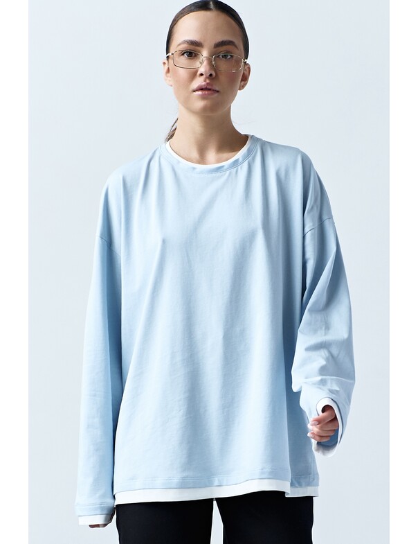 Лонгслив оверсайз двошаровий