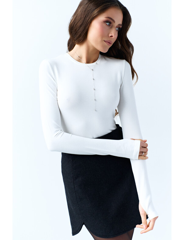 Лонгслів віскоза з вирізом на пальчик