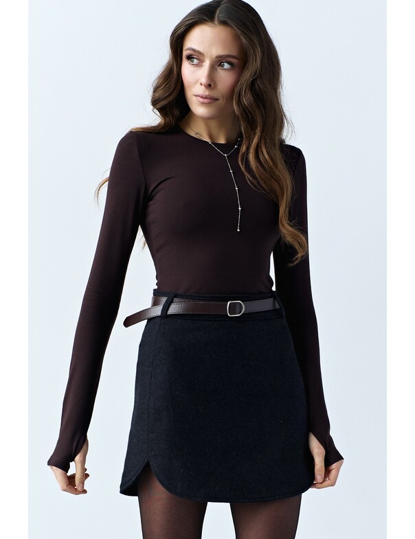 Лонгслів віскоза з вирізом на пальчик