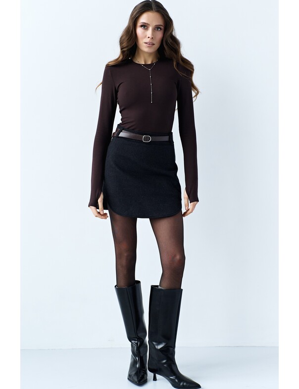 Лонгслів віскоза з вирізом на пальчик