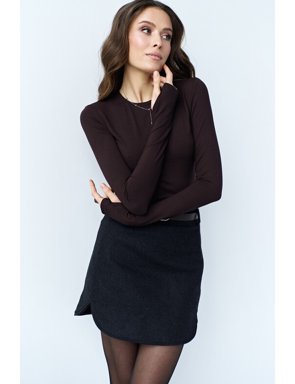 Лонгслів віскоза з вирізом на пальчик