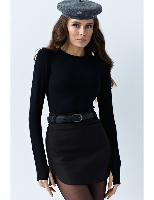 Лонгслів віскоза з вирізом на пальчик