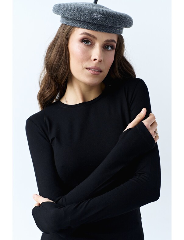 Лонгслів віскоза з вирізом на пальчик