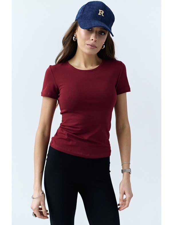 Жіноча приталена футболка колір білий 0