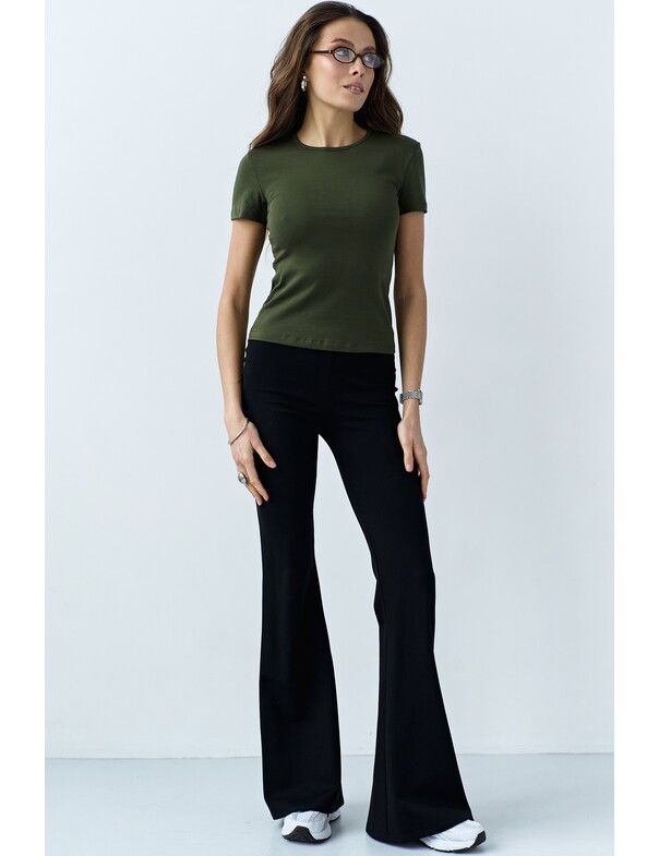 Жіноча приталена футболка колір білий 0