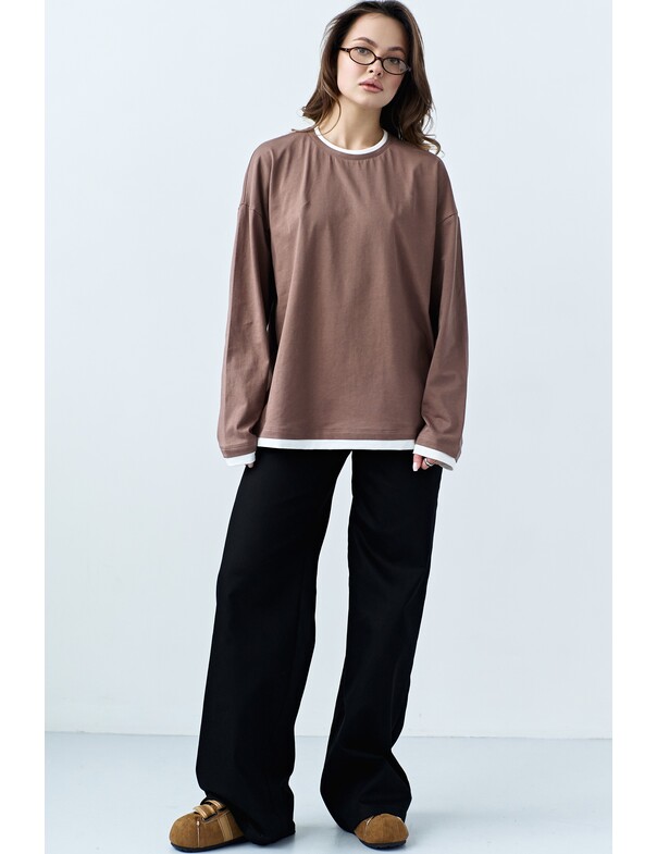 Лонгслів оверсайз двохшаровий