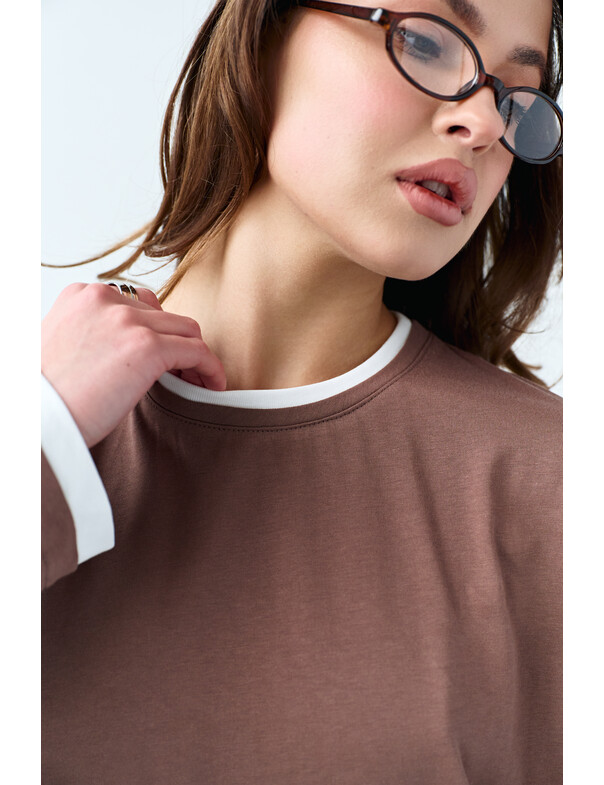 Лонгслив оверсайз двошаровий