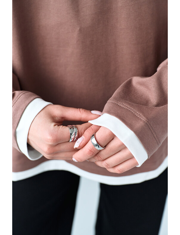 Лонгслив оверсайз двошаровий