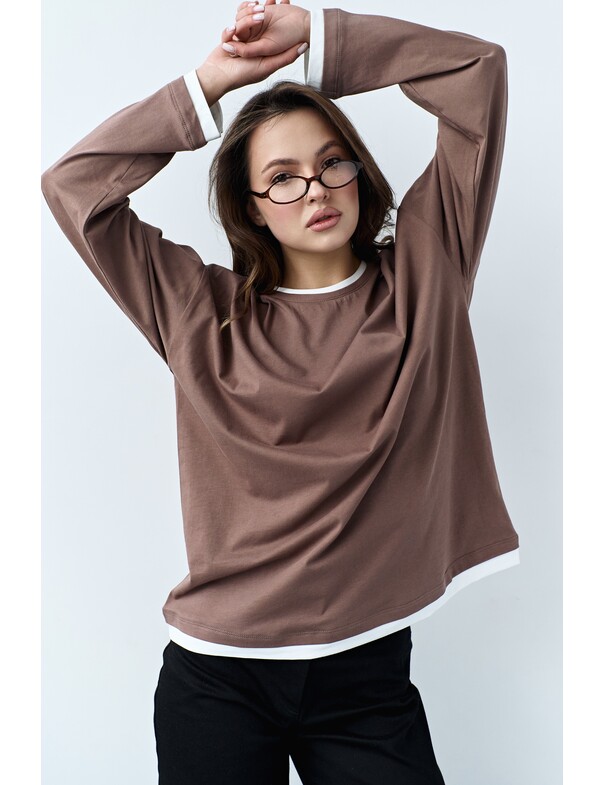 Лонгслив оверсайз двошаровий