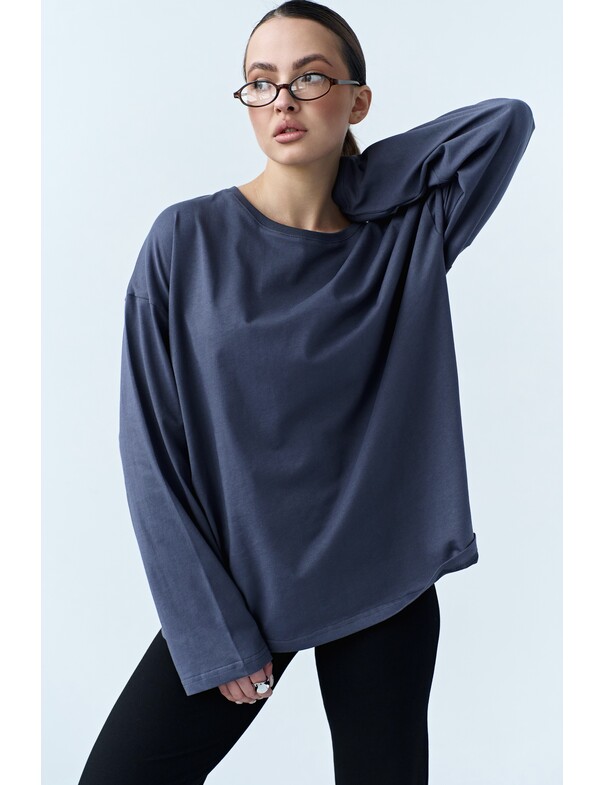 Унісекс лонгслів оверсайз котон