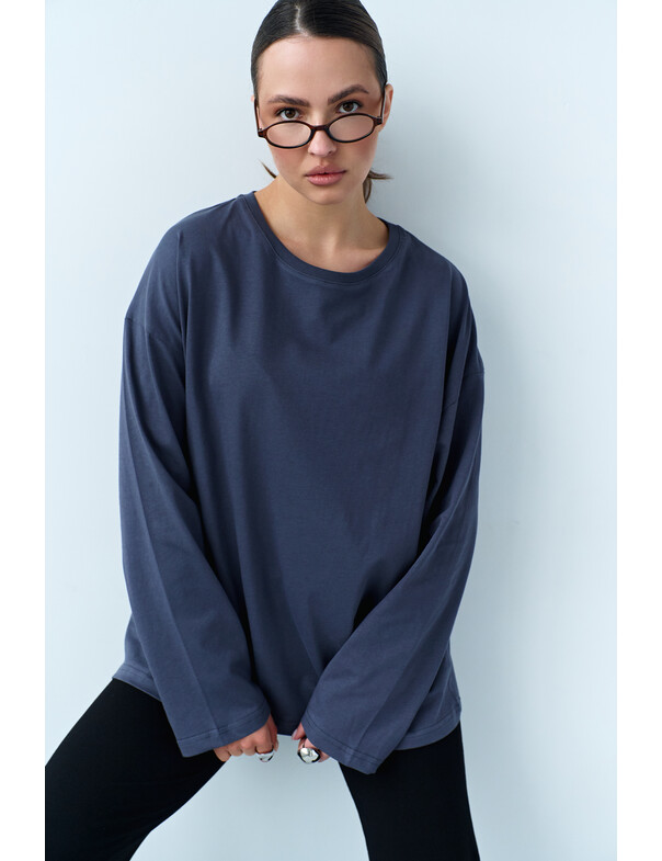 Унисекс лонгслив оверсайз коттон