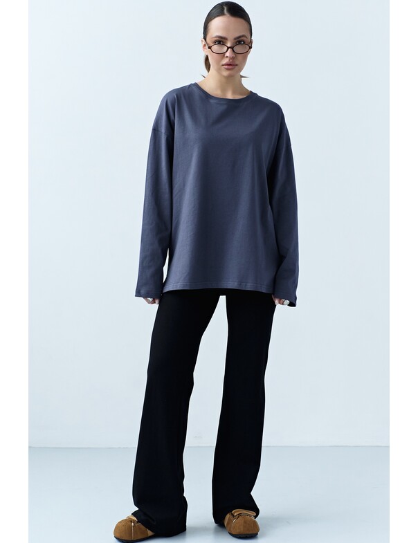 Унісекс лонгслів оверсайз котон