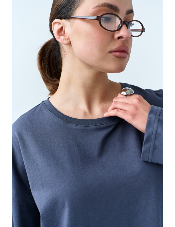 Унисекс лонгслив оверсайз коттон