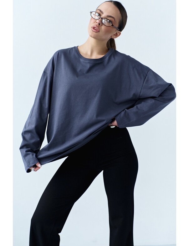 Унисекс лонгслив оверсайз коттон